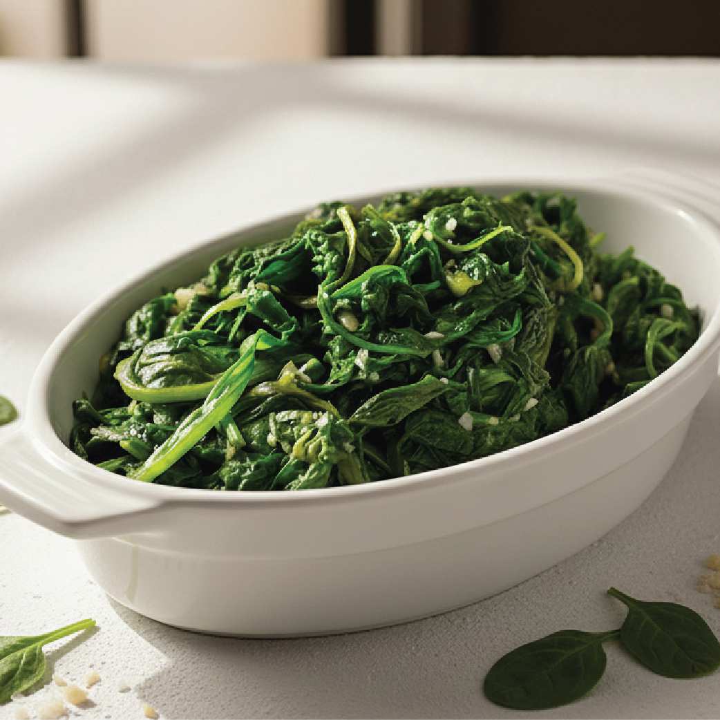 Spinach with Butter Garlic