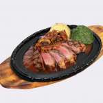 Grilled Sirloin Steak with Brown Sauce